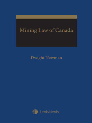 cover image of Mining Law in Canada